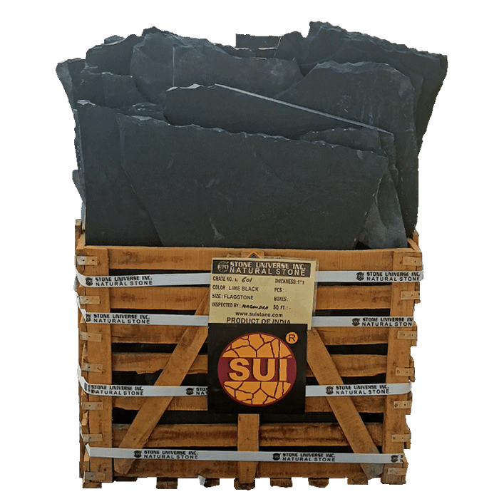 Lime Black Flagstone — bulk natural stone available at Behrens Landscape Material & Supply in Deer Park, IL