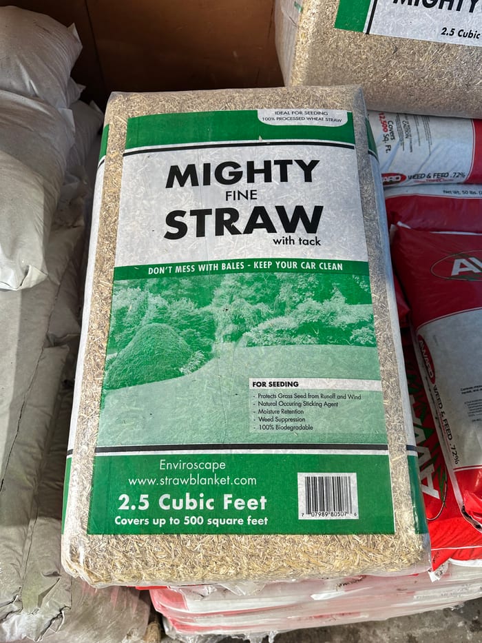 Mighty Fine Straw Bag — bulk lawn & seed available at Behrens Landscape Material & Supply in Deer Park, IL
