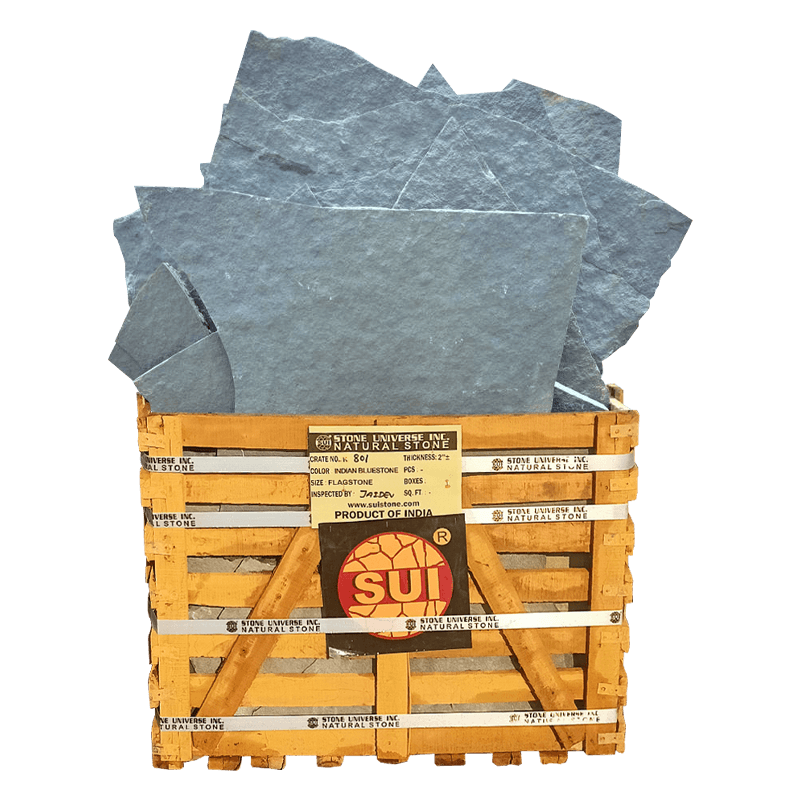 Indian Bluestone Flagstone — bulk natural stone at Behrens Landscape Material & Supply, Deer Park IL