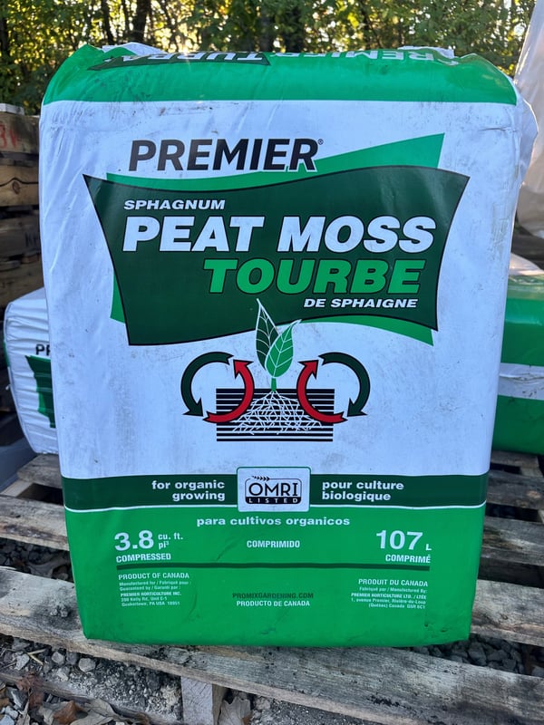 Peat Moss (3.8 cu. ft.) — bulk topsoil & organics at Behrens Landscape Material & Supply, Deer Park IL