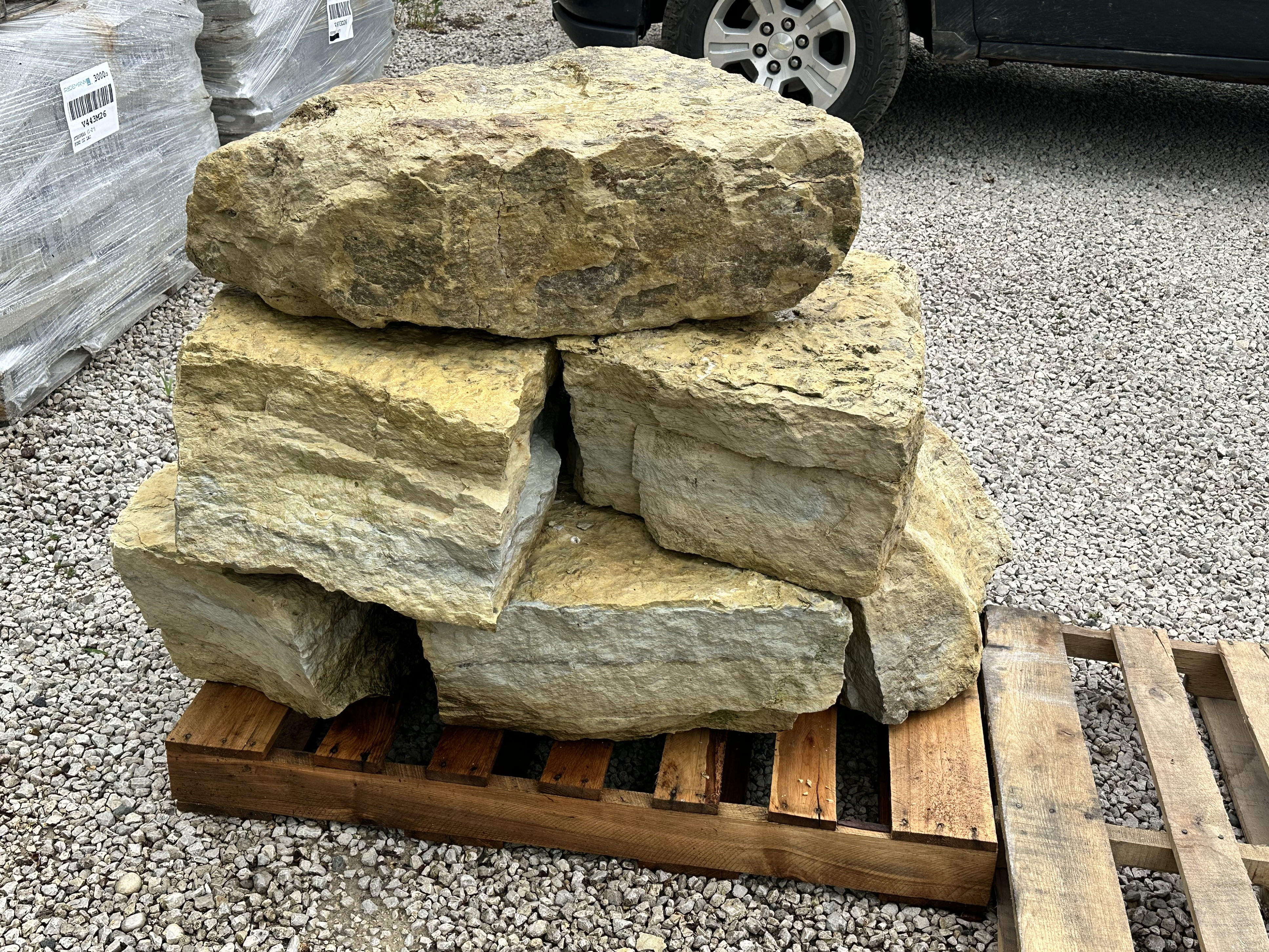 Sandy Riverbed Outcropping — bulk natural stone at Behrens Landscape Material & Supply, Deer Park IL