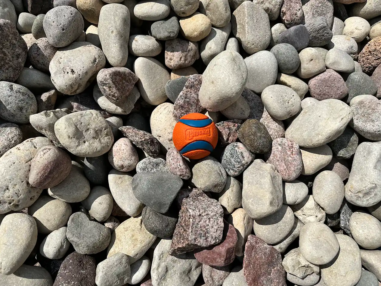 American Heritage Jumbo (2"-4" Extra Small Cobblestone) — bulk stone & gravel at Behrens Landscape Material & Supply, Deer Park IL