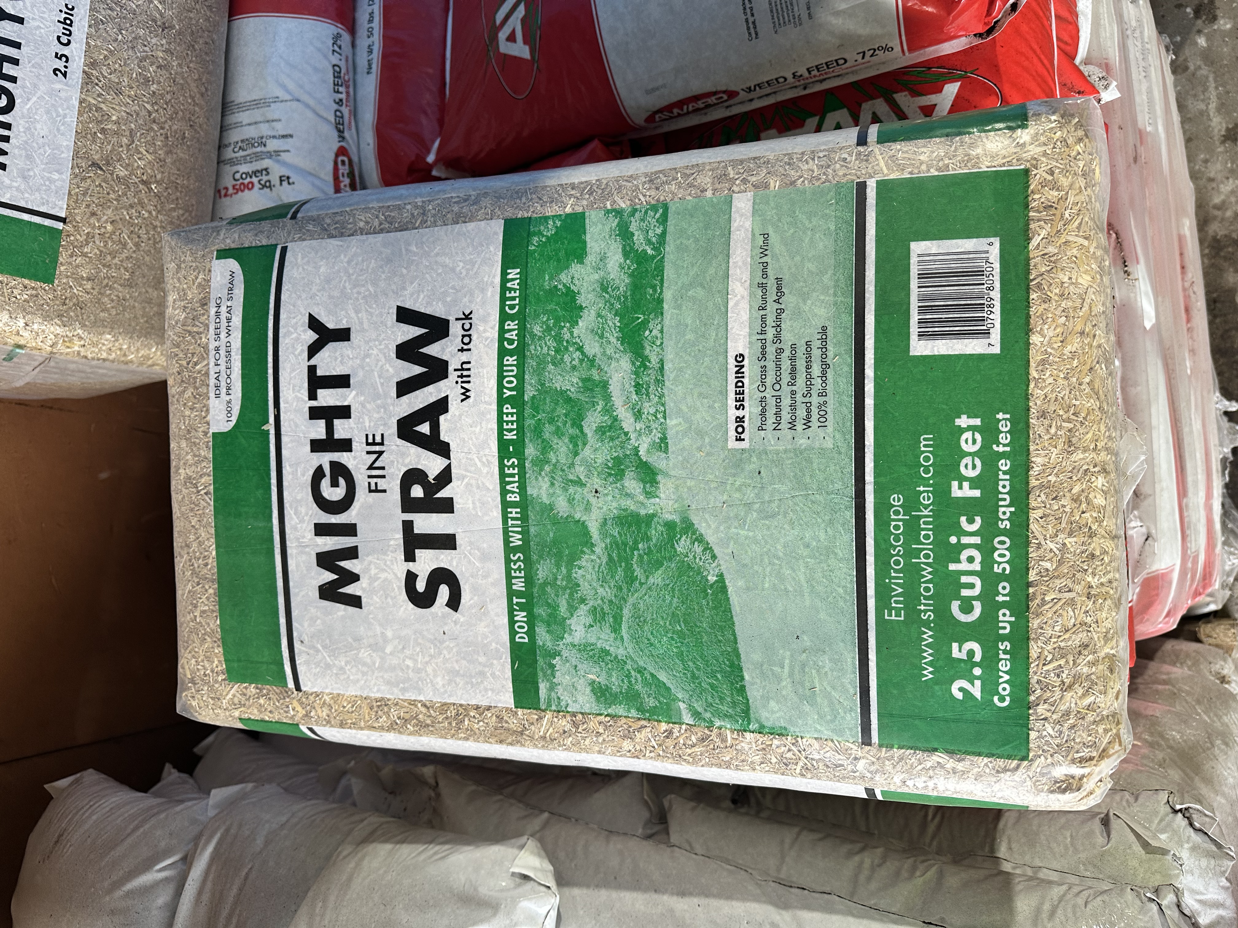 Mighty Fine Straw Bag — bulk lawn & seed at Behrens Landscape Material & Supply, Deer Park IL